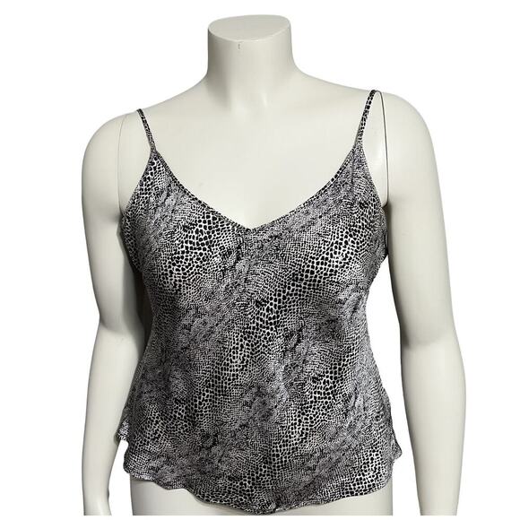 ⭐️Worthington Black Snake Print 100% Silk Camisole Sz-Large - Picture 1 of 7